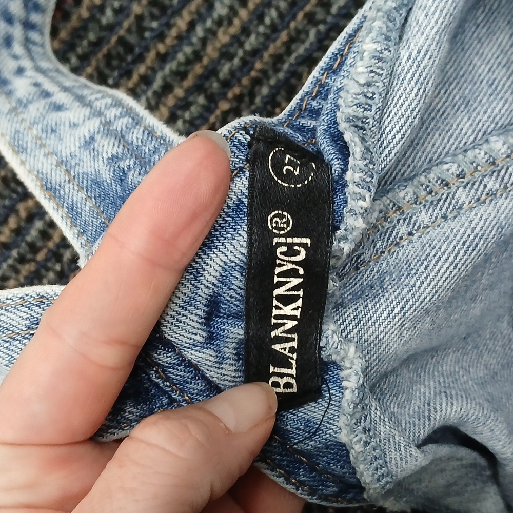 Blank NYC Denim Skirt Overalls Light Wash | Size 27" - Picture 6 of 7